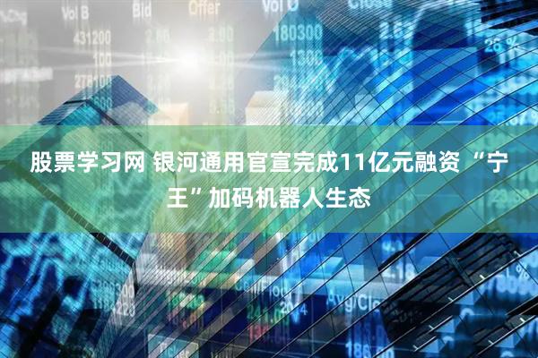股票学习网 银河通用官宣完成11亿元融资 “宁王”加码机器人生态